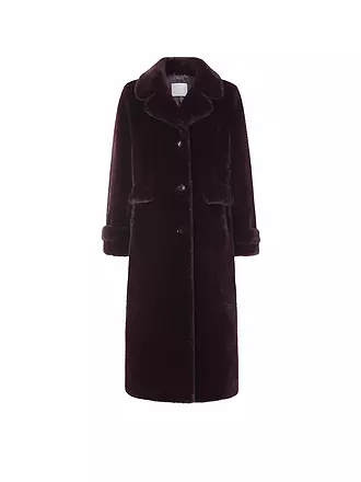 RICH & ROYAL | Manteau en fausse fourrure | dunkelrot